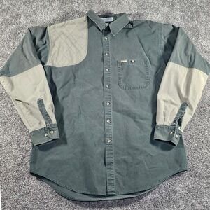 Vintage Columbia Shooting Shirt mensXL reinforced forearms L/S Quilted Shoulder